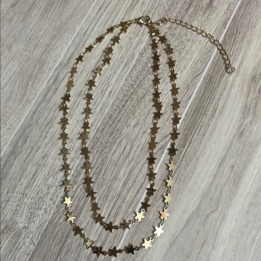 House of Harlow 1960 Gold Layered Star ⭐️ Necklace 13”